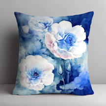 Blue Floral Pillows