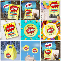 Superhero Comic Book Any Age Birthday