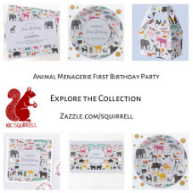 Animal Menagerie Kids First Birthday Party
