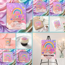 Whimsical Hearts & Rainbows Baby Shower