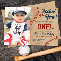 Vintage Baseball 1st Birthday