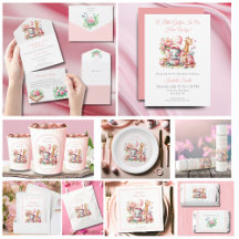 Pink Baby Girl Elephant & Giraffe Golf Baby Shower