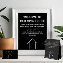 Modern Real Estate Company Black White Marketing