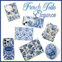 French Toile Blue Romantic Heritage Treasure