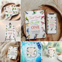 Cute Bird 1st Birthday Party