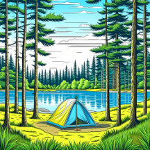Camping Themed Ai Art