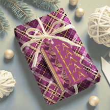 Magenta Gold Christmas Gift Wrapping Supplies