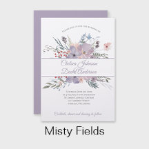 Misty Fields Lavender Purple Wildflowers Wedding