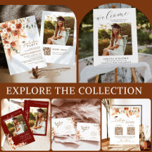 Modern Terracotta Floral Graduation Collection