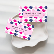 Cute Whales Business Cards Collection