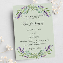 Wedding - lavender - sage green