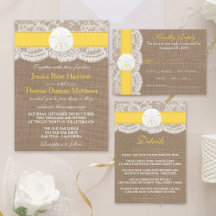 The Yellow Sand Dollar Wedding Collection