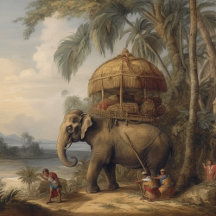 Elephant carrying howdah