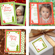 Cute Whimsical Christmas Scalloped Edge Collection