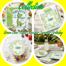  Green Dino-Riffic Dinosaur Summer Birthday 