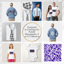 Clothing for Family Monograms A to Z