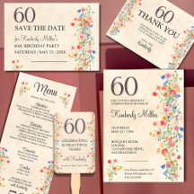 Elegant Wildflower 60th Birthday Celebration