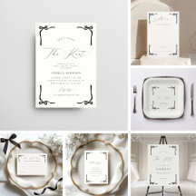 She's Tying the Knot Black Bow Bridal Shower Suite