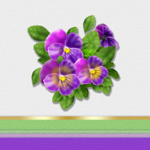 Pansy Violet Flowers Viola Tricolor Watercolor