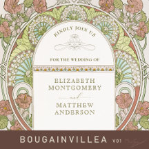 Bougainvillea v01 - Vintage Art Nouveau