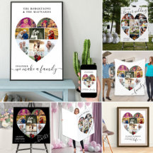 Heart Photo Collage with 9 Photos