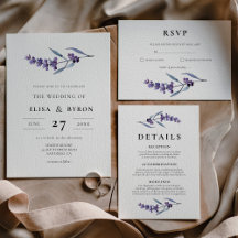 Elegant floral lavender wedding