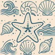 Elements in Motion – Minimal Ocean Tile Art Series