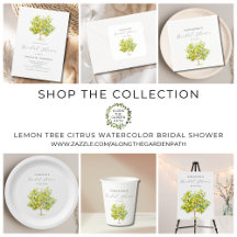 Lemon Tree Citrus Watercolor Bridal Shower 
