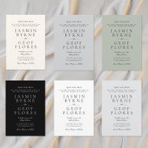 Formal, Classic & Elegant Wedding Paper Selection