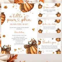 Pumpkin Fall Minimalist Retro Coquette Leopard Bow