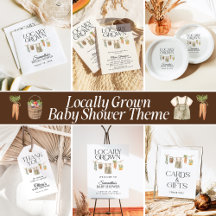 Locally Grown Farmers Market Baby Shower