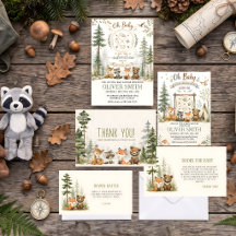 Adventure Woodland Camping Animals Baby Shower