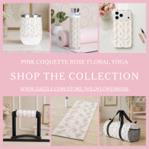 Pink Rose Coquette Floral Yoga Collection
