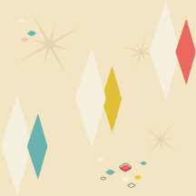 Mid Century Atomic Diamonds