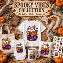 Trick or Treat - Cute Ghost Halloween Pattern