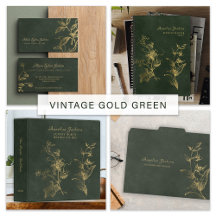 Dark green and gold classic business collection