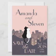 Cat themed wedding stationary collection