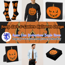 Scary Jack-o'-Lantern Halloween Design