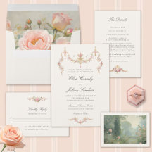 Vintage Garden French Chateau Wedding Blush