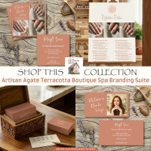  Artisan Agate Terracotta Photo QR Spa Nail Brand