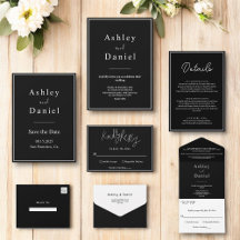 Minimal Chic Black And White Wedding Collection