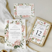 Elegant Blush Roses and Greenery Wedding