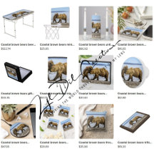 Gifts with coastal brown bears design