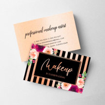 Floral Rose Gold Glitter Business Collection