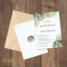 Earthy Watercolor Succulents