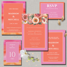 Garden Sunrise Pink Orange Wedding Suite