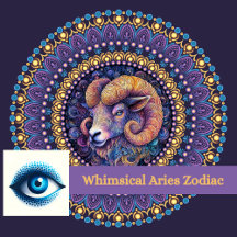 Whimsical Aries Zodiac Mandala Personalized Gifts