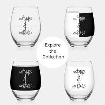 Costumes and Cocktails Halloween Party Glasses