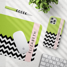 Black Zigzag, Green - Home Decor Collection