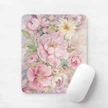Watercolor Peony & Floral Workspace Essentials
